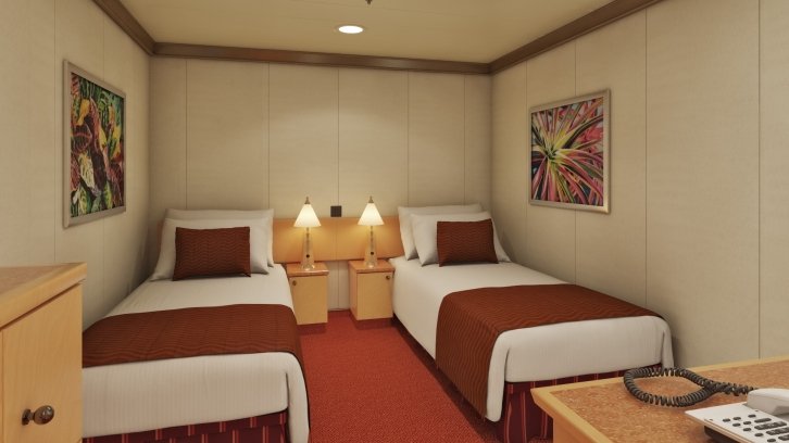 Interior cabin on Carnival Splendor