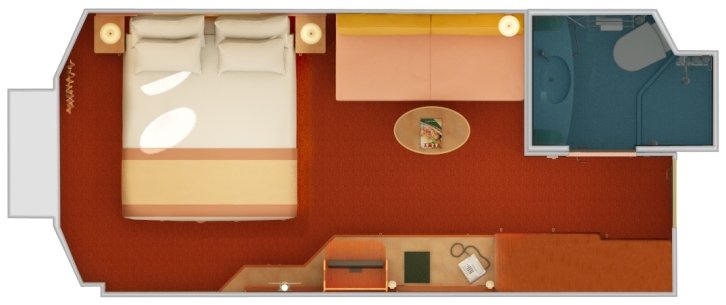 Porthole floor plan on Carnival Splendor