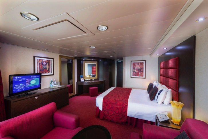 Premium Suite Aurea with Sealed Window on MSC Splendida