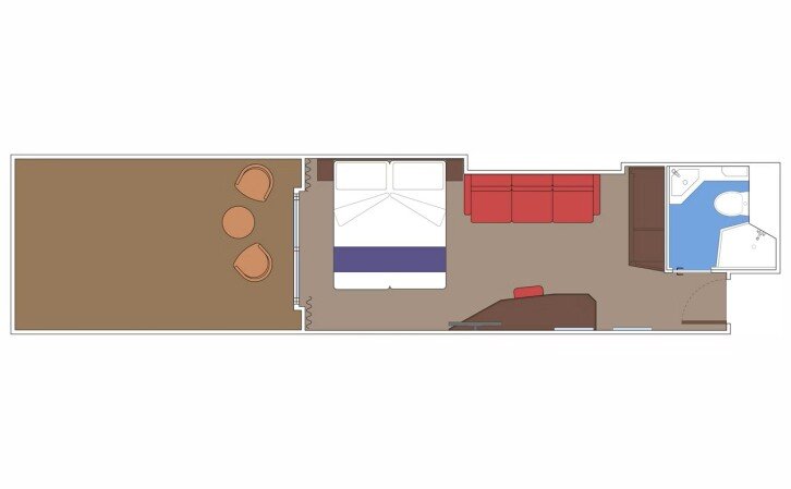 Premium Balcony Aurea floor plan on MSC Seaview