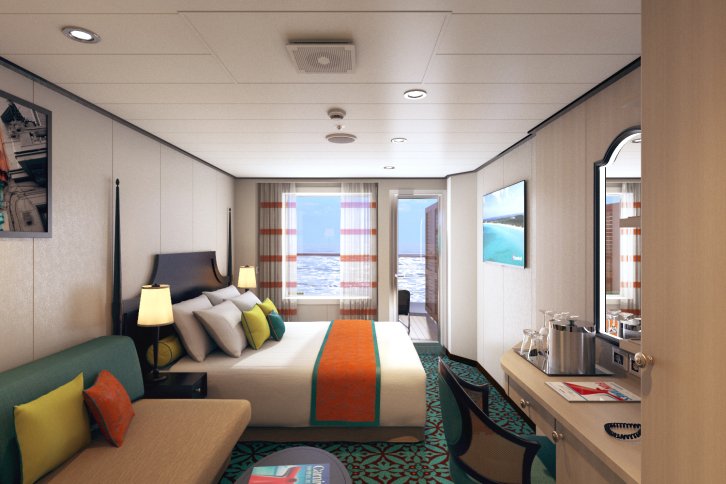Havana Aft-View Extended Balcony cabin on Carnival Horizon