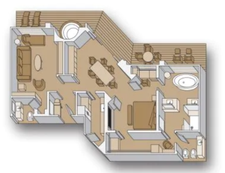 Pinnacle Suite floor plan on Nieuw Statendam