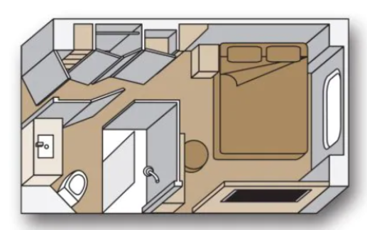 Single Ocean View floor plan on Nieuw Statendam