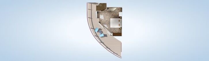 Terrazza Premium Vista Balcony floor plan on Carnival Venezia