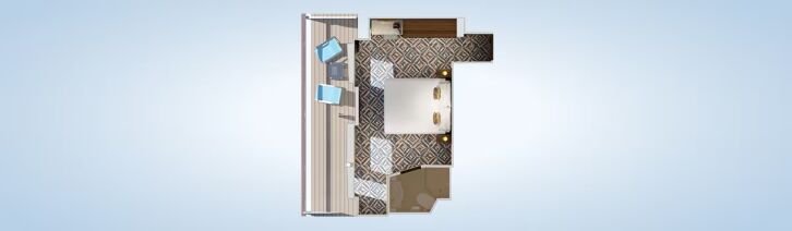 Terrazza Premium Balcony floor plan on Carnival Venezia
