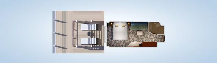 Terrazza Cabana floor plan on Carnival Venezia