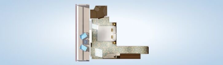 Premium Balcony floor plan on Carnival Venezia