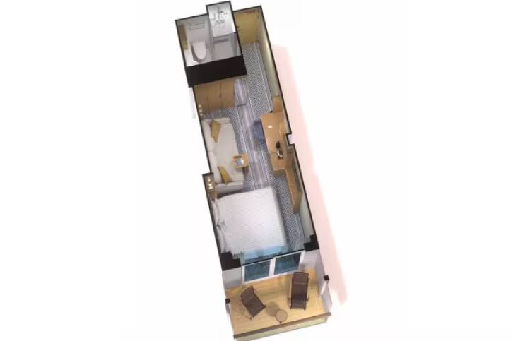 Deluxe Balcony Cabins floor plan on Iona