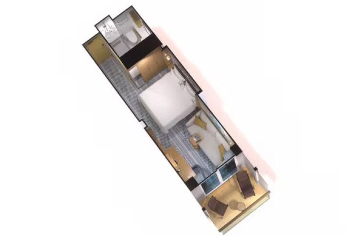 Balcony Cabins floor plan on Iona