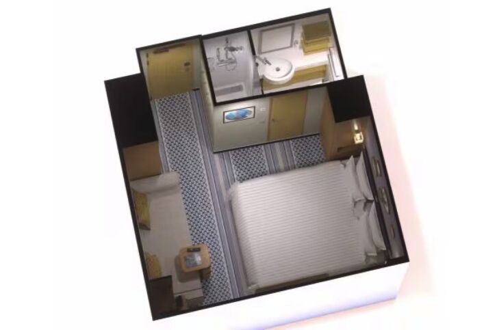Inside Cabins floor plan on Iona