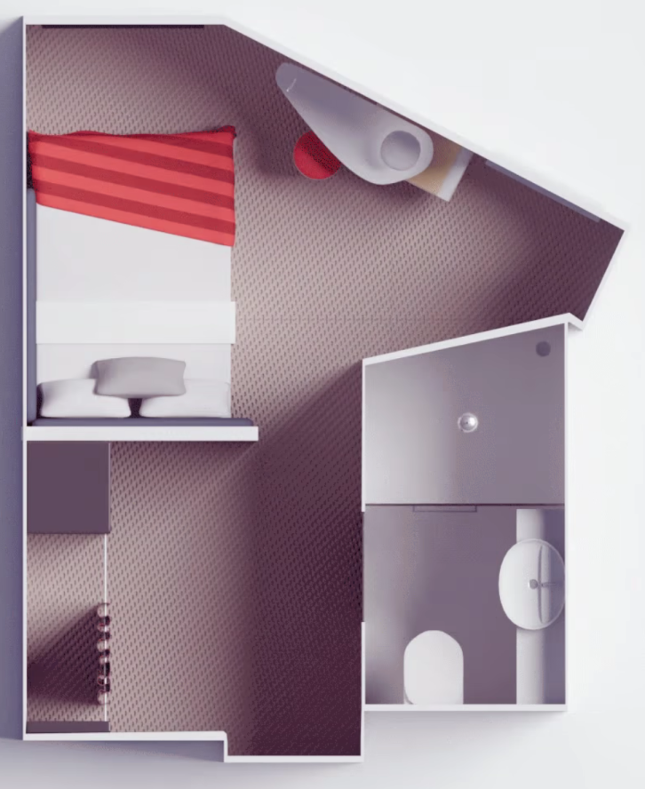 Solo Sea View floor plan on Scarlet Lady