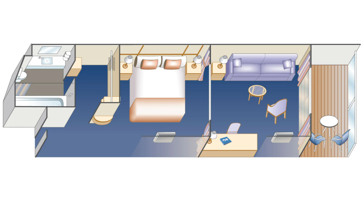 Mini-Suite floor plan on Enchanted Princess
