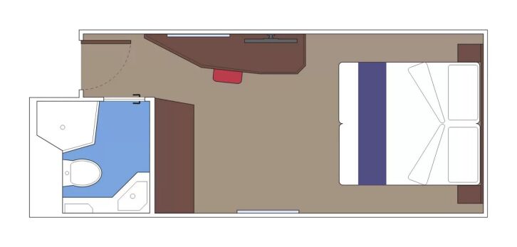 Deluxe Interior floor plan on MSC Seashore