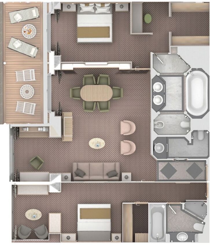 Owner's Suite floor plan on Silver Dawn