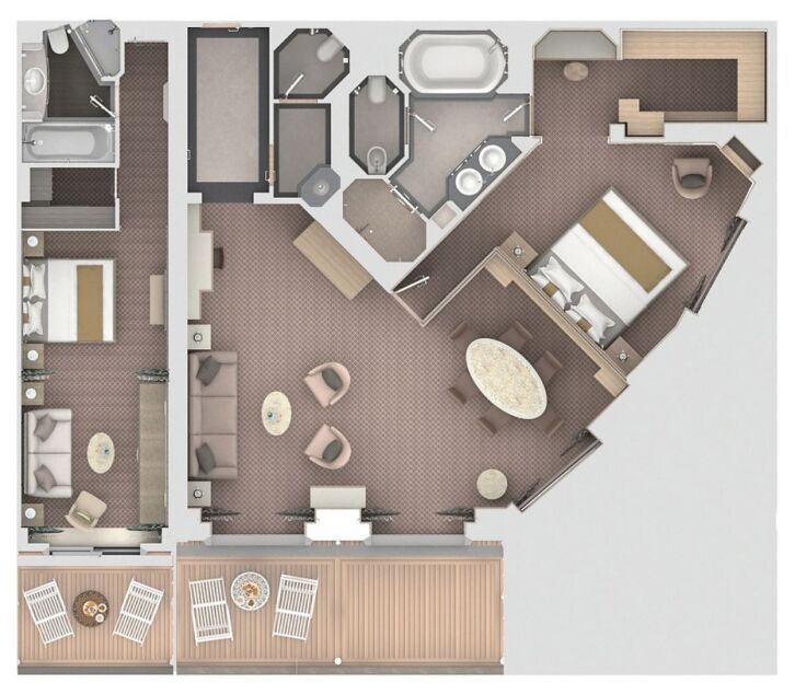 Royal Suite floor plan on Silver Dawn
