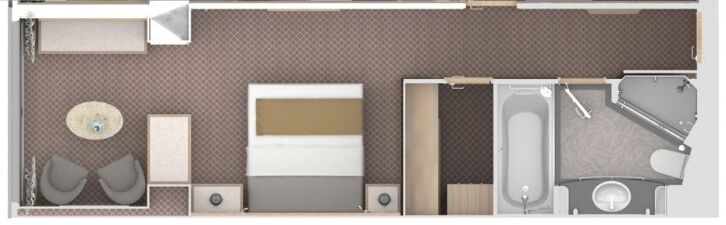 Panorama Suite floor plan on Silver Dawn
