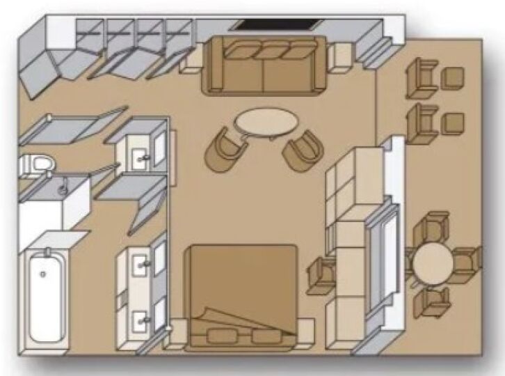 Neptune Spa Suite floor plan on Rotterdam