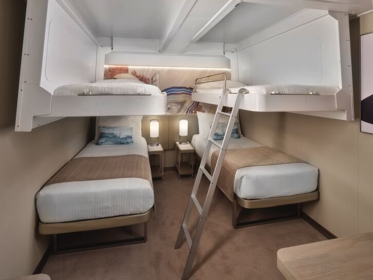 Family Inside cabin on Norwegian Prima