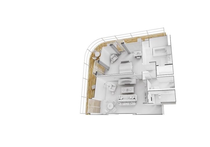 Grand Suite floor plan on Seven Seas Grandeur