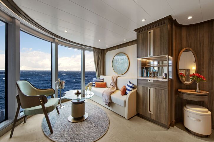 Panorama Penthouse Suite on Seabourn Pursuit