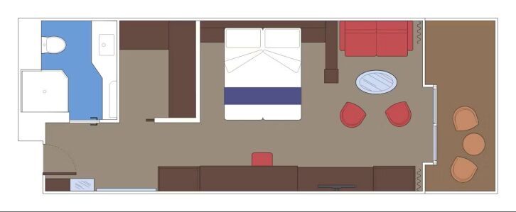 MSC Yacht Club Deluxe Grand Suite floor plan on MSC Seascape