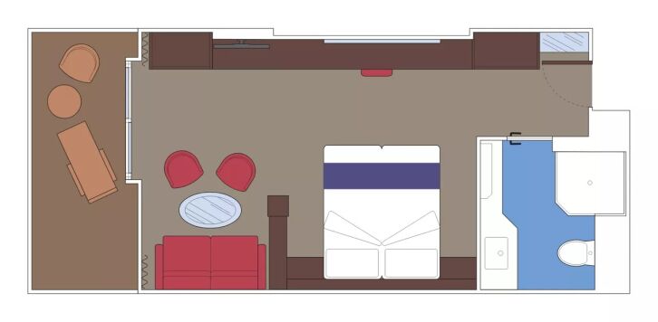 MSC Yacht Club Deluxe Suite floor plan on MSC Seascape