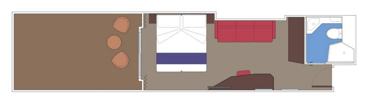 Premium Balcony Aurea floor plan on MSC Seascape