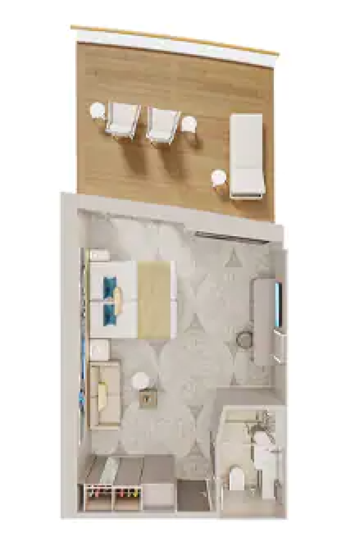 Family Suite with Master Bedroom & Balcony floor plan on Norwegian Viva