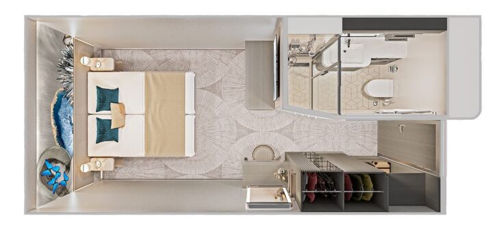 Solo Inside floor plan on Norwegian Viva