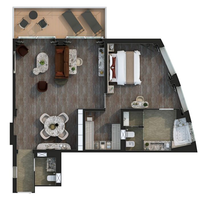 Grand Suite floor plan on Silver Ray