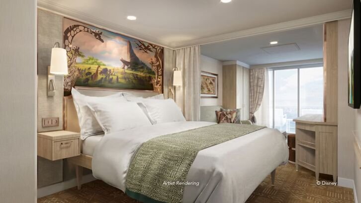 Deluxe Family Oceanview Stateroom with Verandah on Disney Treasure