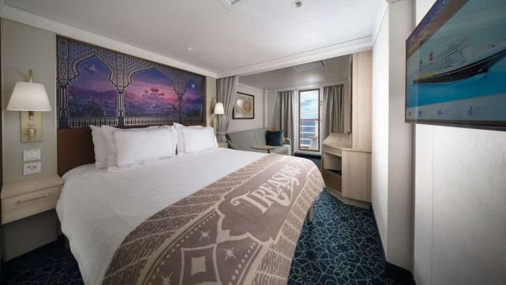 Deluxe Oceanview Stateroom with Verandah on Disney Treasure