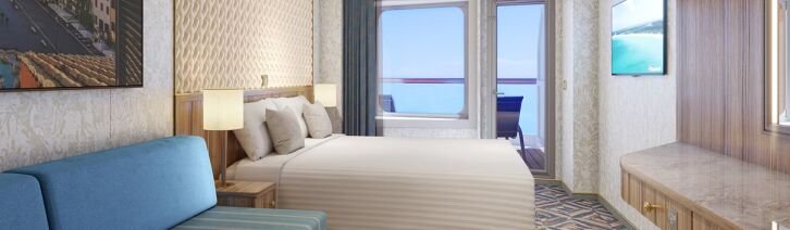 Terrazza Aft-View Extended Balcony cabin on Carnival Firenze