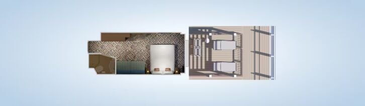 Terrazza Cabana floor plan on Carnival Firenze