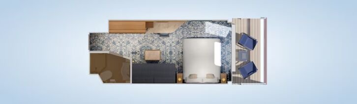 Balcony floor plan on Carnival Firenze