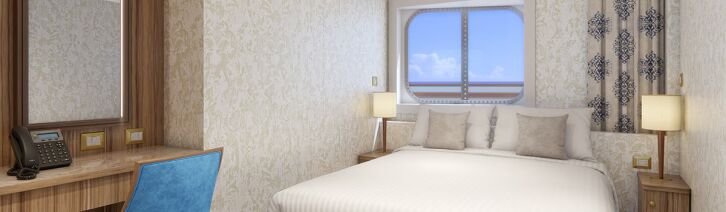 Interior with Picture Window (Walkway View) cabin on Carnival Firenze