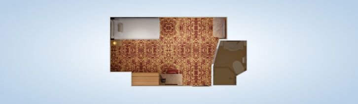 Interior Upper/Lower floor plan on Carnival Firenze