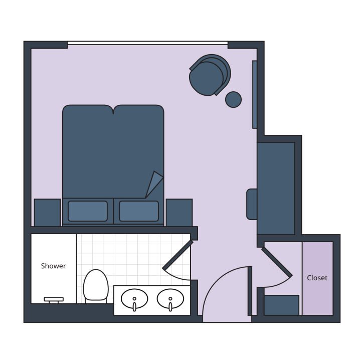 Suite floor plan on S.S. Victoria