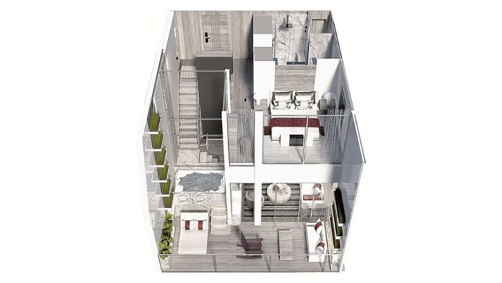 Edge Villa floor plan on Celebrity Xcel