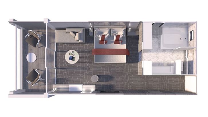 Magic Carpet® Sky Suite floor plan on Celebrity Xcel
