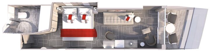 Sunset Veranda Stateroom floor plan on Celebrity Xcel