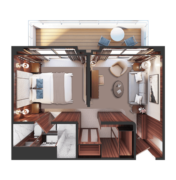 Reserve Collection Suite Guarantee floor plan on World Voyager