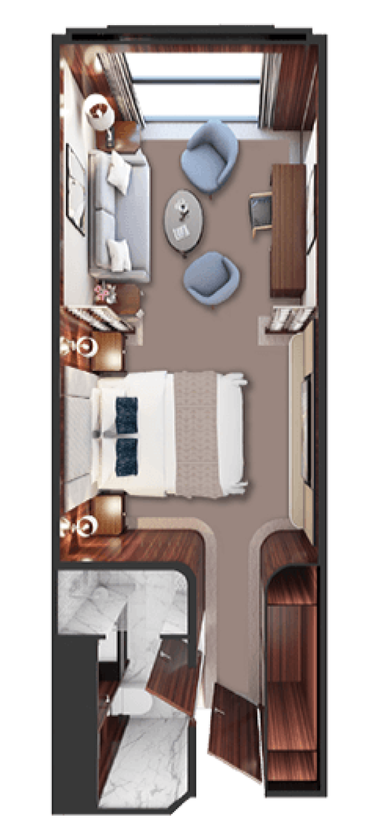 Horizon Suite Guarantee floor plan on World Voyager
