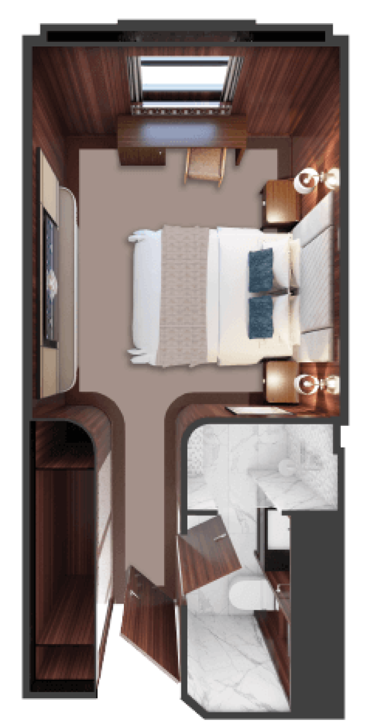 Adventure Ocean Suite floor plan on World Voyager