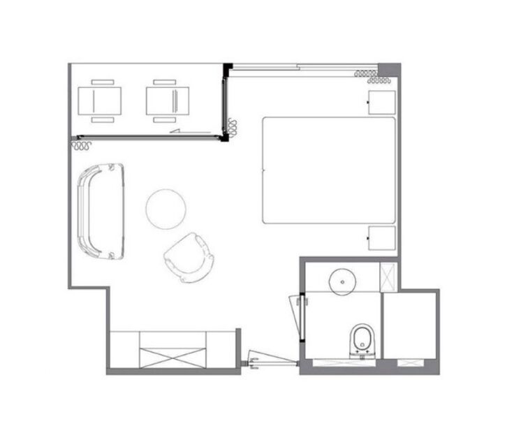 Deluxe Balcony Suite - Diamond Deck floor plan on MS Riviera Rose