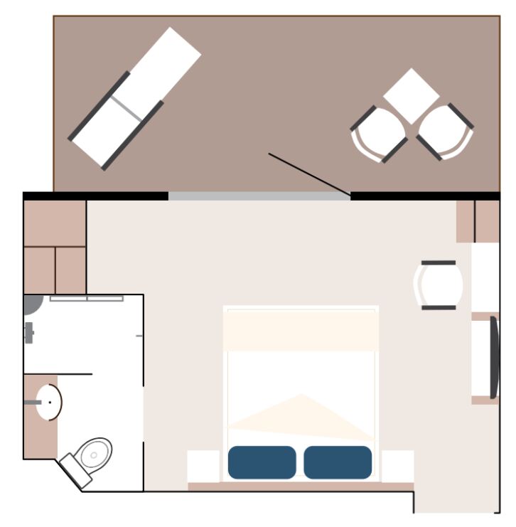 Balcony Stateroom Superior floor plan on Douglas Mawson