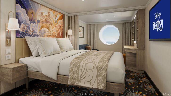 Deluxe Family Oceanview Stateroom on Disney Destiny