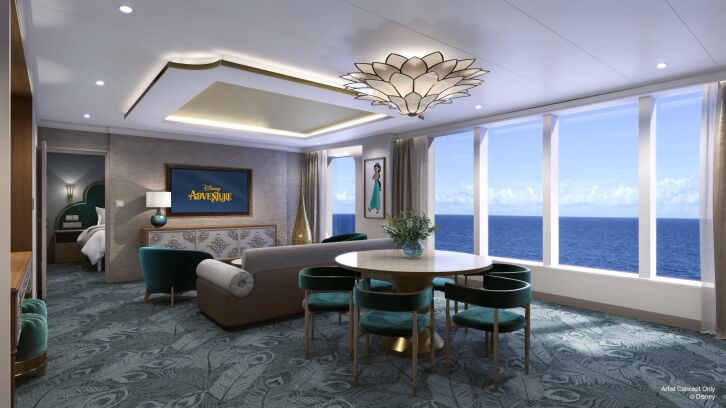 Concierge Family Oceanview with Verandah cabin on Disney Adventure