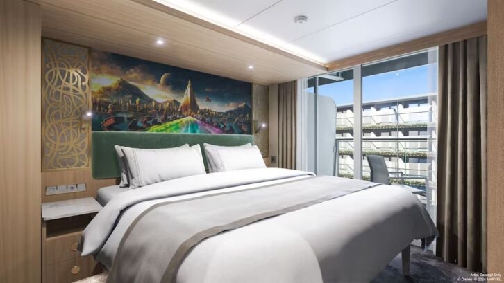 Concierge Family Garden View with Verandah Stateroom on Disney Adventure