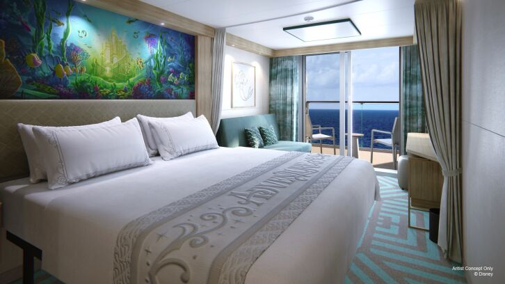 Deluxe Oceanview with Verandah Stateroom on Disney Adventure